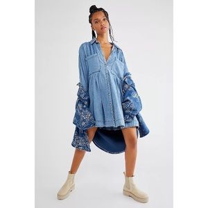 Free People The Denim Voyage Shirt Dress